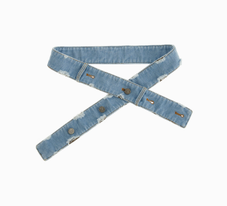 Original Denim Belt with Creative Embellishments and Adjustable Fit - Trendy, Fashion-Forward Design for Casual Outings, Streetwear, and Parties for Women