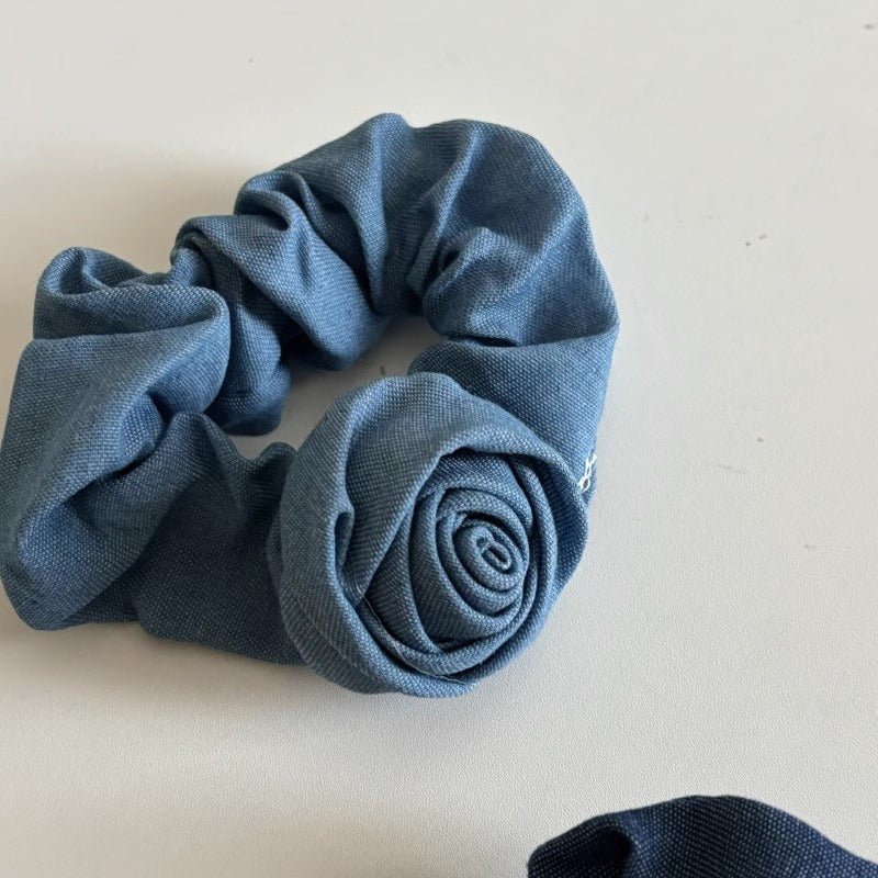 Trendy Denim Rose Hair Clip - Minimalist Elegant Style for Every Occasion for Women