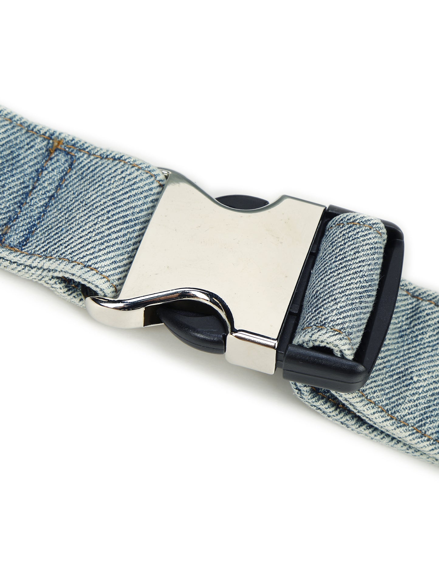 Trendy Denim Waist Bag with Light Blue Denim and Frayed Graffiti-Style Detailing - Streetwear, Edgy, Casual, Perfect for Urban Wear, Travel, and Everyday Use for Unisex