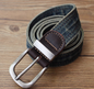 TOriginal Denim Belt with Bronze-tone Buckle and Rivet Accents - Rugged, Stylish Design for Men, Ideal for Casual Wear and Everyday Use for Unisex