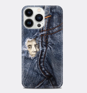 Original Denim Phone Case with Distressed Pocket Design - Trendy, Practical Style, Ideal for Casual Look and Protection for Unisex