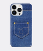 Original Denim Phone Case with Distressed Pocket Design - Trendy, Practical Style, Ideal for Casual Look and Protection for Unisex