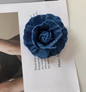 Original Denim Brooch Design with Handcrafted Denim Rose and Frayed Edges - Artistic, Vintage, Handmade for Casual Wear, Fashion Accessories, Special Occasions, Ideal for Adding a Touch of Rustic Charm and Elegance to Any Outfit for Women