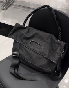 Original Denim Tote Bag Design with Dark Gray Denim and Unique Rope Handle - Modern, Casual for Daily Outings, Work, Casual Activities, Ideal for Carrying Essentials in a Practical and Stylish Way for Men