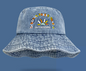Trendy "SUNSHINE CLUB" Denim Bucket Hat - A Fun and Stylish Designed Summer Essential  for Unisex
