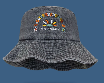 Trendy "SUNSHINE CLUB" Denim Bucket Hat - A Fun and Stylish Designed Summer Essential  for Unisex