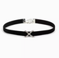 Original Denim Choker Necklace Design with Heart-Shaped Pendant and Pearl Drop Detail - Elegant, Trendy for Casual Wear, Date Night, Parties, Ideal for Adding a Versatile and Stylish Touch to Your Outfit for Women