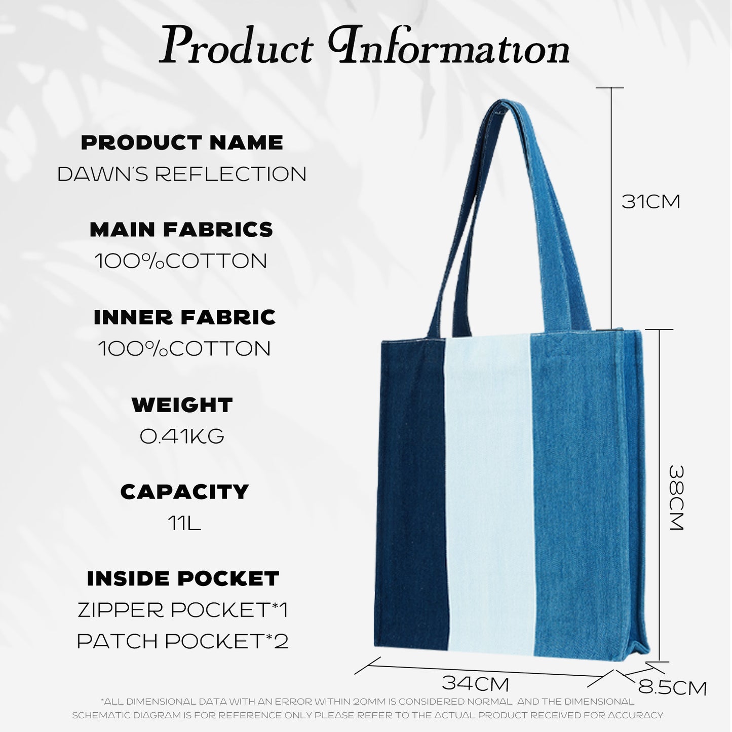 Premium Colorblock Denim Tote Bag for Women – 2025 Summer Lightweight Foldable Large Designer Shoulder Bag with Pockets