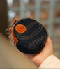 Original Denim Coin Purse Design with Leather Accents and Zip Closure - Casual, Minimalistic for Everyday Use, Travel, Small Accessories Storage, Ideal for Carrying Small Essentials Like Coins and Cards for Men
