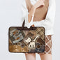 Denim Style PU Original Patchwork Laptop Bag Design with Denim and Fabric Mix and Unique Cat Design - Artistic, Quirky for Daily Use, Work, Travel, Ideal for Adding Creativity and Durability to Your Daily Essentials for Unisex
