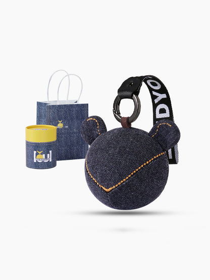 Trendy Denim Keychain with Monkey-Shaped Plush Denim Charm and Metal Ring - Playful, Trendy Design, Durable, Stylish, Lightweight for Everyday Use, Bag Accessory, and Key Holder  for Unisex