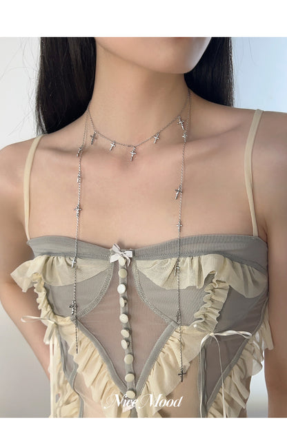 Original Denim Heart Choker Design with Heart-Shaped Accents and Metal Chain Details - Trendy, Chic for Casual Wear, Date Nights, Parties, Ideal for Adding a Fashionable and Unique Touch to Your Look for Women