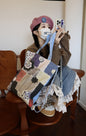 Original Patchwork Denim Shoulder Bag Design with Multicolored Denim and Lace and Fabric Accents - Bohemian, Creative for Casual Outings, Shopping, Weekend Getaways, Ideal for Carrying Your Essentials in Style and Function for Women