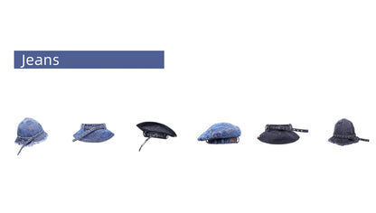 Original Denim Bucket Hat with Buckle Details - Trendy and Casual Design , Perfect for Casual Outings and Streetwear for Women